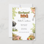 Rustieke BBQ-feest in de achtertuin Kaart (Voorkant)