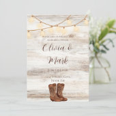 Rustieke BBQ Repetitie Diner Uitnodiging (Staand voorkant)