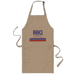 Rustieke BBQ Schort Gepersonaliseerde Grilling Gif