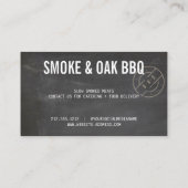 Rustieke BBQ Smokehouse Visitekaartje (Achterkant)