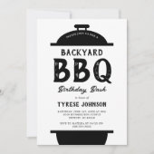 Rustieke BBQ-verjaardagsfeest in de achtertuin Kaart (Voorkant)