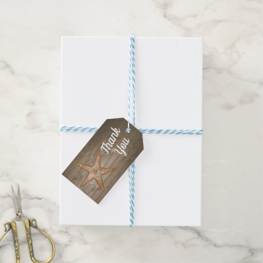 Rustieke Beach Gift Labels Cadeaulabel (Met Touw)