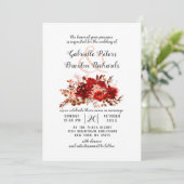 Rustieke Beauty Floral Herfst Boho Boeket Bruiloft Kaart (Staand voorkant)