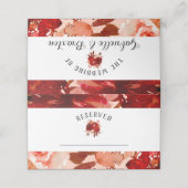 Rustieke Beauty Floral Herfst Gereserveerde Zitpla Plaatskaartje (Buitenkant ongevouwen)