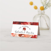 Rustieke Beauty Floral Herfst Gereserveerde Zitpla Plaatskaartje (Achterkant)