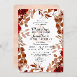 Rustieke Beauty Floral Herfst Oogst Border Wedding Kaart