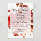 Rustieke Beauty Floral ingelijst Waterverf Bohemia Menu (Voorkant)