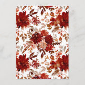 Rustieke Beauty Floral ingelijst Waterverf Bohemia Menu (Achterkant)