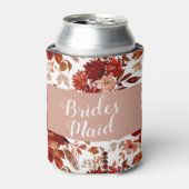 Rustieke Beauty Floral ingelijst Waterverf bruidsm Blikjeskoeler (Blikje Voorkant)