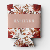 Rustieke Beauty Floral ingelijst Waterverf bruidsm Blikjeskoeler (Achterkant)