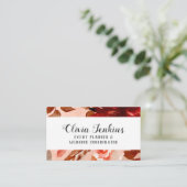 Rustieke Beauty Floral Waterverf Herfst Boho Desig Visitekaartje (Staand voorkant)