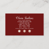 Rustieke Beauty Floral Waterverf Herfst Boho Desig Visitekaartje (Achterkant)