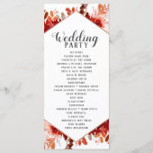 Rustieke Beauty Floral Waterverf Trouwceremonie Programmakaart (Achterkant)