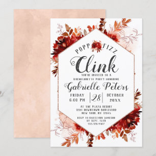 Rustieke Beauty Pop Fizz Clink Bachelorette Party Kaart