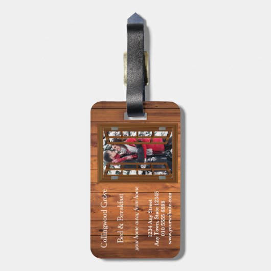 Rustieke Bed & Breakfast 🌿 Promotie Bagagelabel (Achterkant verticaal)