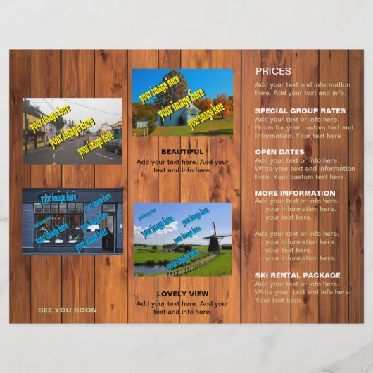 Rustieke Bed & Breakfast 🏡 Trifold Brochure (Achterkant)