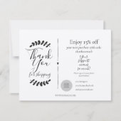 Rustieke Bedankt voor Winkelen Kortingkaart (Voorkant)