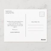 Rustieke Bedankt Wilde Bloem Briefkaart (Achterkant)