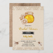 Rustieke bedoeld om bij te wonen baby shower uitno kaart (Voorkant / Achterkant)