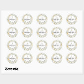Rustieke Bee Wildflower Baby shower Ronde Sticker (Vel)