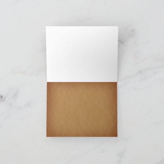 Rustieke Beer dank u kaart (Binnen)