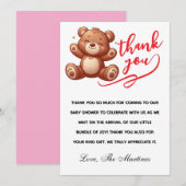 Rustieke Beer Jongen Baby Shower Bedankt (Voorkant / Achterkant)