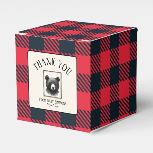 rustieke Beer kwekerij Bedankdoosjes (Voorkant Zijde)