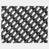 Rustieke Beer Sporen Bosdier Patroon Fleece Deken (Voorkant (Horizontaal))