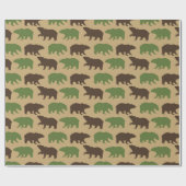 Rustieke beerpatroon cadeaupapier (Vlak)