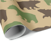 Rustieke beerpatroon cadeaupapier (Rol Hoek)