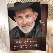 Rustieke begrafenis Eenvoudig gedenkteken Sympathi Bedankkaart