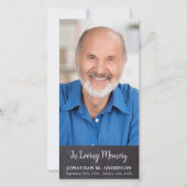 Rustieke begrafenis gedenkteken aangepaste foto sy bedankkaart (Voorkant)