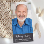 Rustieke begrafenis gedenkteken aangepaste foto sy bedankkaart