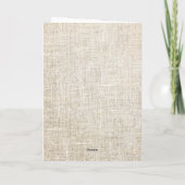 Rustieke Beige Acryl Bloem + Jute Jubileum Kaart (Achterkant)