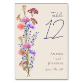 Rustieke Beige Acryl Bloemen Bruiloft Kaart (Achterkant)