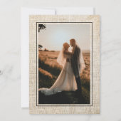 Rustieke Beige Acryl Bloemen Foto Dank u Notitiekaartje (Achterkant)