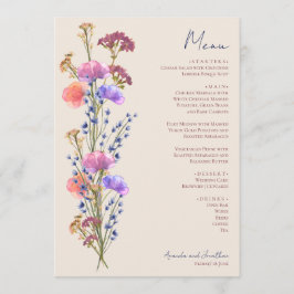 Rustieke Beige Acryl Bloemen Menu