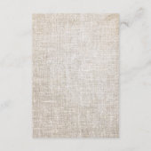 Rustieke Beige Acryl Bloemen RSVP Bruiloft Informatiekaartje (Achterkant)