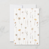 Rustieke Beige Bloemen Een Gekke Gans 1e Verjaarda Bedankkaart (Achterkant)