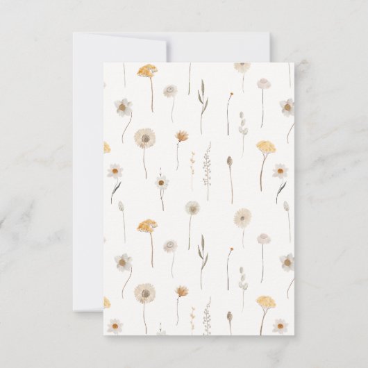 Rustieke Beige Bloemen Een Gekke Gans 1e Verjaarda Bedankkaart (Achterkant)