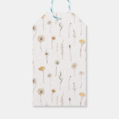 Rustieke Beige Bloemen Een Gekke Gans 1e Verjaarda Cadeaulabel (Achterkant)