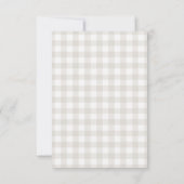 Rustieke Beige Bos Baby Shower Bedankkaart (Achterkant)