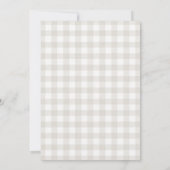 Rustieke Beige Bos Baby Shower Uitnodiging (Achterkant)