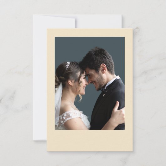 Rustieke Beige Botanische Huwelijk Bedankkaart (Voorkant)