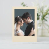 Rustieke Beige Botanische Huwelijk Bedankkaart (Staand voorkant)