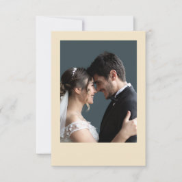 Rustieke Beige Botanische Huwelijk Bedankkaart