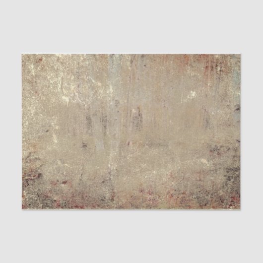Rustieke Beige Bruine Grunge Textuur Tissuepapier (Voorkant)