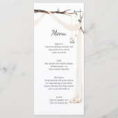 Rustieke Beige Drape Tree Branch Wedding Menu (Voorkant)