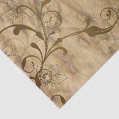 Rustieke Beige en Bruine Madelief Tissuepapier (Detail)