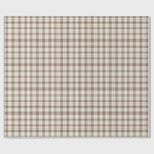 Rustieke beige en witte boerderijplaid cadeaupapier (Vlak)
